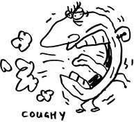 Asthma cartoon - coughy